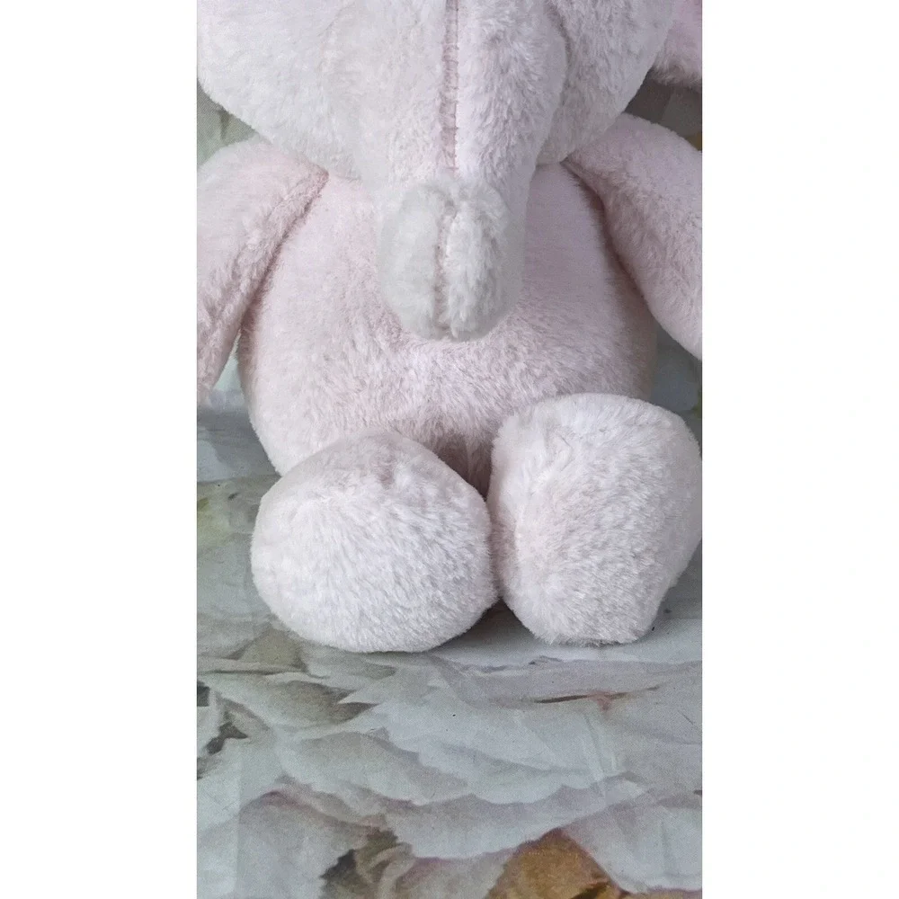 Elephant Pink Rattle Lovey Plush Crinkle Ears Pink Stuffed Animal Kellytoy